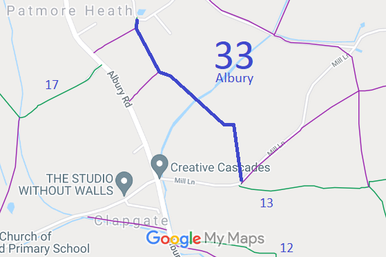 Map showing Albury 33
