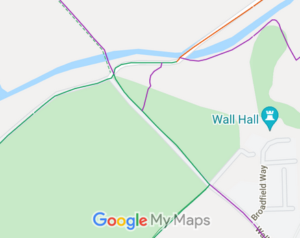 Map showing recorded Aldenham paths
