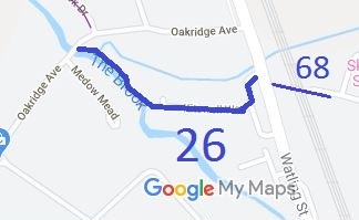 Map showing Aldenham 26 bridleway