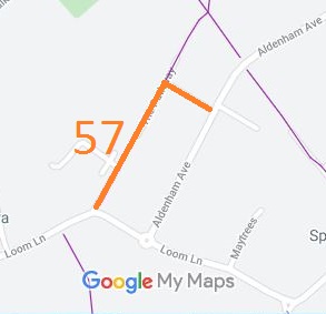 Map showing recorded Aldenham paths