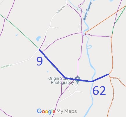 Map showing Aldenham 62 bridleway