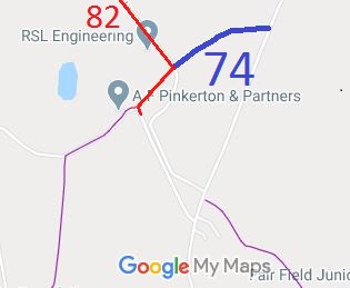 Map showing recorded Aldenham paths