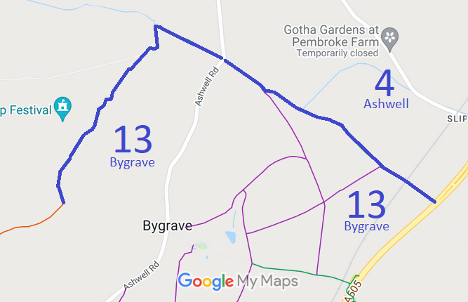 Map showing Ashwell 4