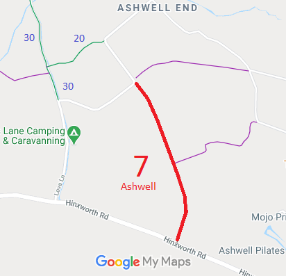 Map showing Ashwell 7