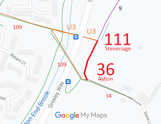 Map showing Aston 36