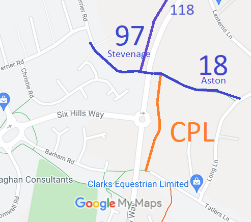 Map showing Aston 18