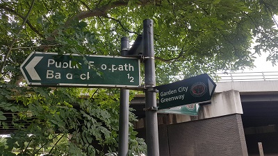 Sign at northern end