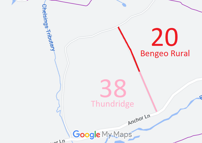 Map showing Bengeo Rural 20
