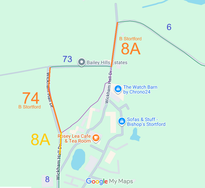 Map showing recorded Hertfordshire paths