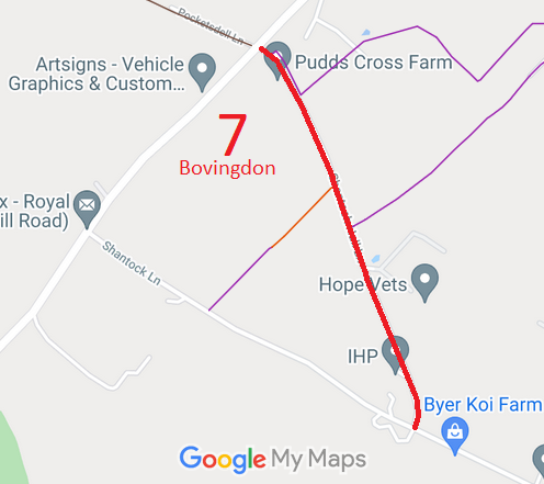Map showing Bovingdon 7