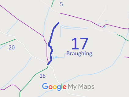Map showing Braughing 17