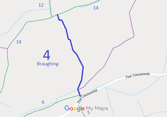 Map showing Braughing 4
