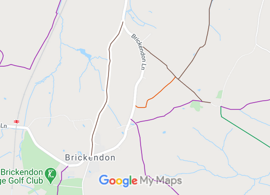 Map showing Brickendon Liberty 7 byway