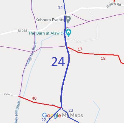Map showing Buntingford 24
