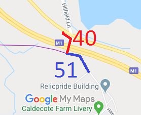 Map showing Bushey 40 and 51 bridleway