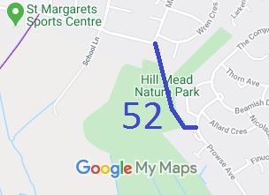 Map showing Bushey 72 bridleway