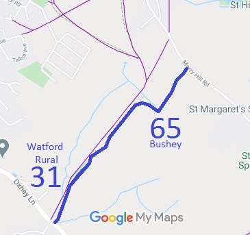 Plan showing the Merry Hill Greenway