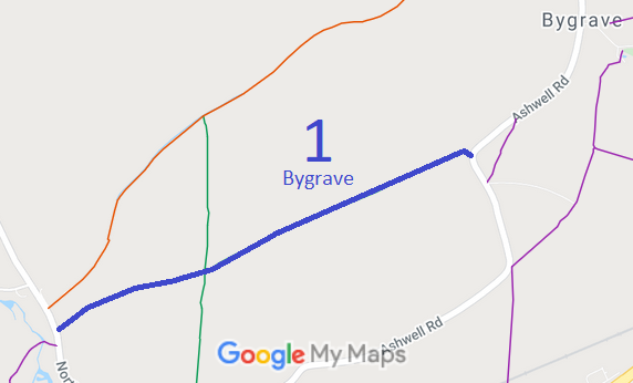 Map showing Bygrave 1