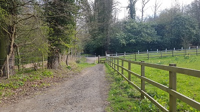 From E end of path