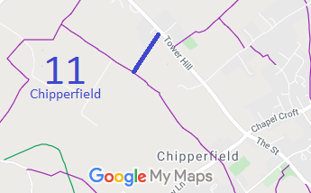 Map showing Chipperfield 11
