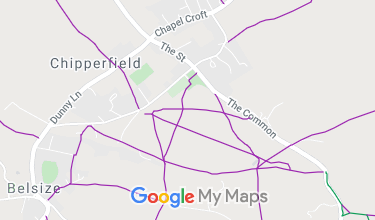 Map showing Chipperfield Common