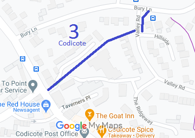 Map showing Codicote 3