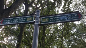 Sign at byway junction