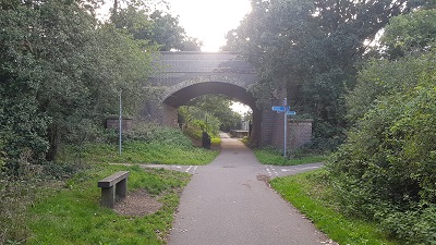 Peggy's Path crosses the Alban Way here