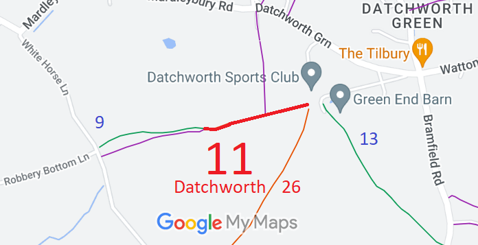 Map showing Datchworth 11