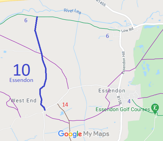 Map showing Essendon 10