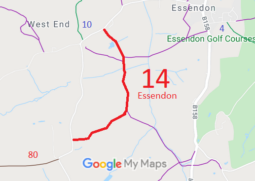 Map showing Essendon 14