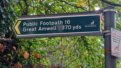 Photograph of Great Amwell 16 heading NW