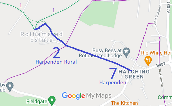 Map showing Harpenden 7
