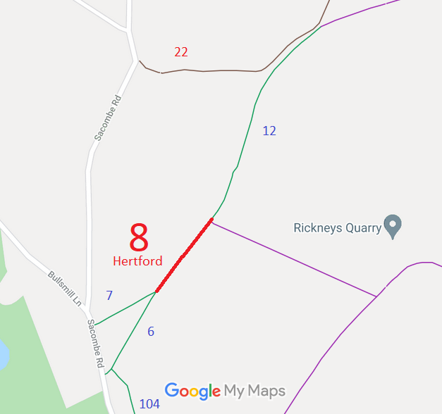 Map showing Hertford 8