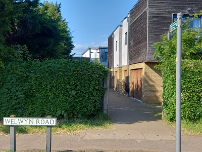 Photograph of Hertford 94 heading north