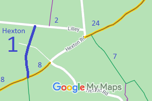 Map showing Hexton 1