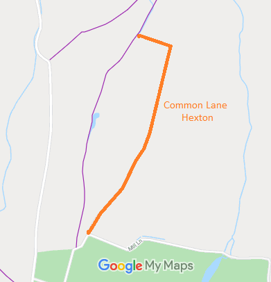 Map showing recorded Hexton paths