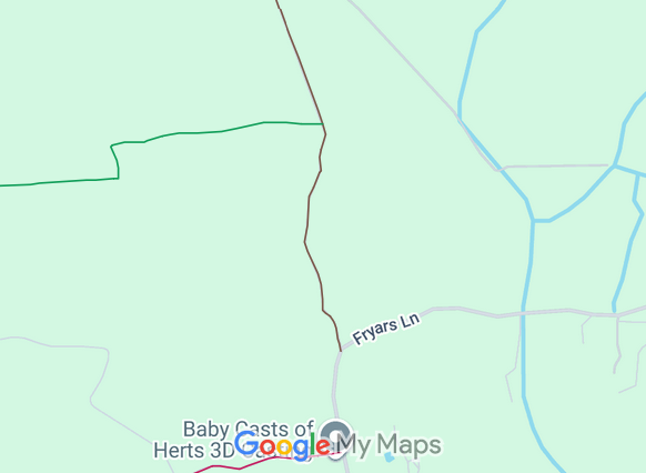 Map showing recorded High Wych paths