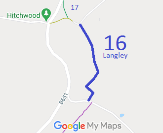 Map showing Langley 16 bridleway