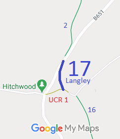 Map showing Langley 17 bridleway
