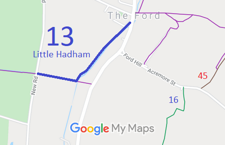 Map showing Little Hadham 13