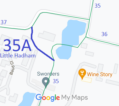 Map showing Little Hadham 35a