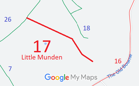 Map showing Little Munden 17