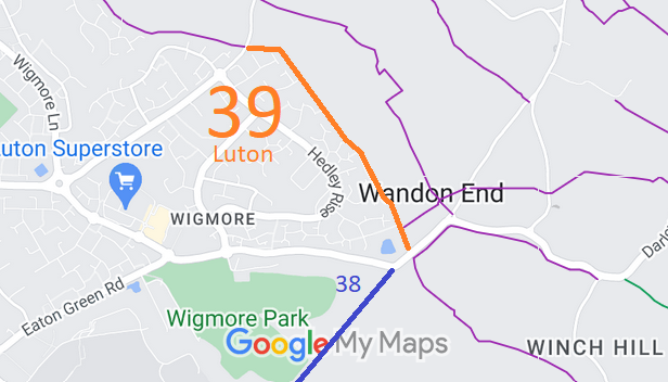 Map showing Luton 39