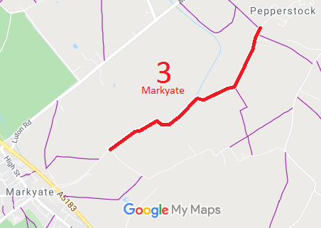 Map showing Markyate 3