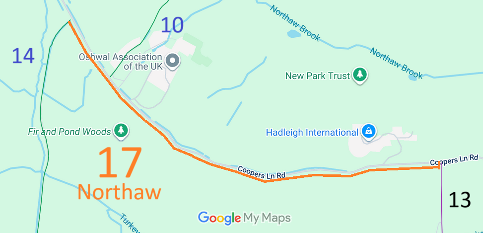 Map showing recorded Hertfordshire paths