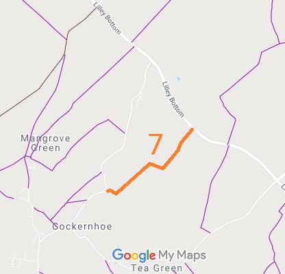 Map of recorded paths in Offley