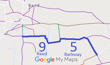 Map showing Reed 9