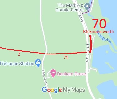 Map showing Rickmansworth 70