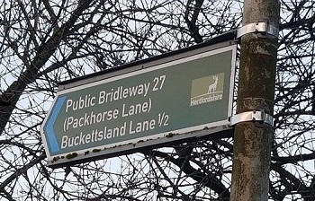 Photo of sign at southern end
